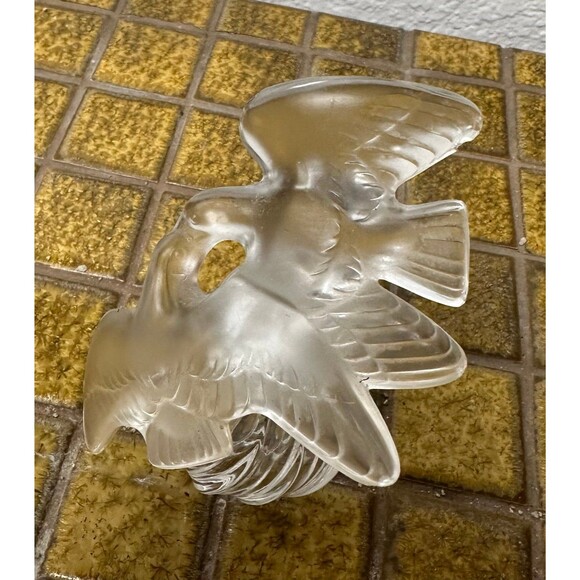 MCM Vintage Nina Ricci L’air du Temps Lalique Crystal Perfume Bottle-signed - Picture 2 of 8